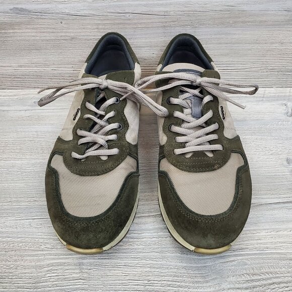 Ecco lace up sneakers in grape leaf/moon rock - Picture 4 of 13